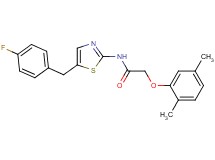 2-(2,5-dimethylphenoxy)-N-[5-(4-fluorobenzyl)-1,3-thiazol-2-yl]acetamide