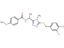 N-(1-{5-[(3,4-dichlorobenzyl)thio]-4-methyl-4H-1,2,4-triazol-3-yl}ethyl)-4-methoxybenzamide