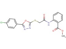 methyl 2-[({[5-(4-chlorophenyl)-1,3,4-oxadiazol-2-yl]thio}acetyl)amino]benzoate