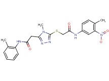 2-[4-methyl-5-({2-[(4-methyl-3-nitrophenyl)amino]-2-oxoethyl}thio)-4H-1,2,4-triazol-3-yl]-N-(2-methylphenyl)acetamide