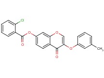 3-(3-methylphenoxy)-4-oxo-4H-chromen-7-yl 2-chlorobenzoate