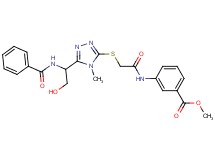 methyl 3-{[({5-[1-(benzoylamino)-2-hydroxyethyl]-4-methyl-4H-1,2,4-triazol-3-yl}thio)acetyl]amino}benzoate