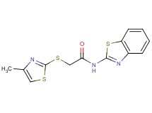 N-1,3-benzothiazol-2-yl-2-[(4-methyl-1,3-thiazol-2-yl)thio]acetamide