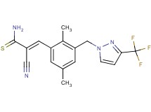 2-cyano-3-(2,5-dimethyl-3-{[3-(trifluoromethyl)-1H-pyrazol-1-yl]methyl}phenyl)-2-propenethioamide