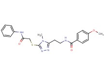 N-(2-{5-[(2-anilino-2-oxoethyl)thio]-4-methyl-4H-1,2,4-triazol-3-yl}ethyl)-4-methoxybenzamide