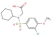 N-[(3-chloro-4-methoxyphenyl)sulfonyl]-N-cyclohexylglycine