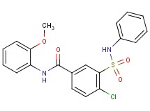 3-(anilinosulfonyl)-4-chloro-N-(2-methoxyphenyl)benzamide
