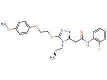 2-(4-allyl-5-{[2-(4-methoxyphenoxy)ethyl]thio}-4H-1,2,4-triazol-3-yl)-N-(2-fluorophenyl)acetamide