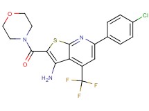 6-(4-chlorophenyl)-2-(4-morpholinylcarbonyl)-4-(trifluoromethyl)thieno[2,3-b]pyridin-3-amine