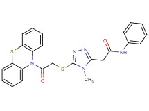 2-(4-methyl-5-{[2-oxo-2-(10H-phenothiazin-10-yl)ethyl]thio}-4H-1,2,4-triazol-3-yl)-N-phenylacetamide