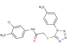 N-(3-chloro-4-methylphenyl)-2-{[1-(4-methylphenyl)-1H-tetrazol-5-yl]thio}acetamide