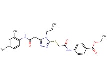 ethyl 4-({[(4-allyl-5-{2-[(2,4-dimethylphenyl)amino]-2-oxoethyl}-4H-1,2,4-triazol-3-yl)thio]acetyl}amino)benzoate