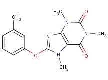 1,3,7-trimethyl-8-(3-methylphenoxy)-3,7-dihydro-1H-purine-2,6-dione