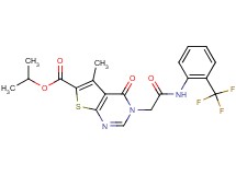 isopropyl 5-methyl-4-oxo-3-(2-oxo-2-{[2-(trifluoromethyl)phenyl]amino}ethyl)-3,4-dihydrothieno[2,3-d]pyrimidine-6-carboxylate