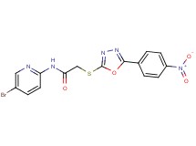 N-(5-bromo-2-pyridinyl)-2-{[5-(4-nitrophenyl)-1,3,4-oxadiazol-2-yl]thio}acetamide