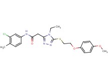 N-(3-chloro-4-methylphenyl)-2-(4-ethyl-5-{[2-(4-methoxyphenoxy)ethyl]thio}-4H-1,2,4-triazol-3-yl)acetamide
