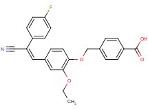 4-({4-[2-cyano-2-(4-fluorophenyl)vinyl]-2-ethoxyphenoxy}methyl)benzoic acid