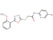 N-(5-bromo-2-pyridinyl)-2-{[5-(2-methoxyphenyl)-1,3,4-oxadiazol-2-yl]thio}acetamide