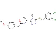 N-(1-{5-[(3,4-dichlorobenzyl)thio]-4-methyl-4H-1,2,4-triazol-3-yl}ethyl)-2-(4-methoxyphenyl)acetamide
