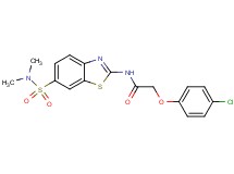 2-(4-chlorophenoxy)-N-{6-[(dimethylamino)sulfonyl]-1,3-benzothiazol-2-yl}acetamide