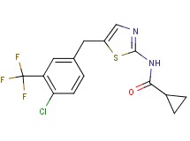 N-{5-[4-chloro-3-(trifluoromethyl)benzyl]-1,3-thiazol-2-yl}cyclopropanecarboxamide
