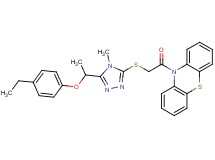 10-[({5-[1-(4-ethylphenoxy)ethyl]-4-methyl-4H-1,2,4-triazol-3-yl}thio)acetyl]-10H-phenothiazine