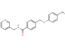 4-{[(4-methylphenyl)thio]methyl}-N-(3-pyridinylmethyl)benzamide