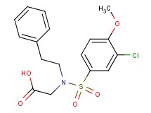 N-[(3-chloro-4-methoxyphenyl)sulfonyl]-N-(2-phenylethyl)glycine