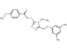 2-({5-[(3,5-dimethylphenoxy)methyl]-4-ethyl-4H-1,2,4-triazol-3-yl}thio)-1-(4-methoxyphenyl)ethanone