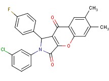 2-(3-chlorophenyl)-1-(4-fluorophenyl)-6,7-dimethyl-1,2-dihydrochromeno[2,3-c]pyrrole-3,9-dione