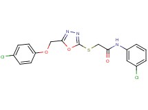2-({5-[(4-chlorophenoxy)methyl]-1,3,4-oxadiazol-2-yl}thio)-N-(3-chlorophenyl)acetamide