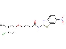 4-(4-chloro-3-methylphenoxy)-N-(6-nitro-1,3-benzothiazol-2-yl)butanamide