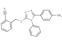 2-({[5-(4-methylphenyl)-4-phenyl-4H-1,2,4-triazol-3-yl]thio}methyl)benzonitrile