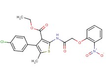 ethyl 4-(4-chlorophenyl)-5-methyl-2-{[(2-nitrophenoxy)acetyl]amino}-3-thiophenecarboxylate