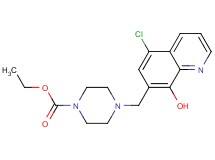 ethyl 4-[(5-chloro-8-hydroxy-7-quinolinyl)methyl]-1-piperazinecarboxylate