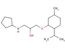 1-(cyclopentylamino)-3-[(2-isopropyl-5-methylcyclohexyl)oxy]-2-propanol hydrochloride