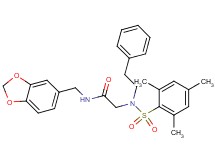 N~1~-(1,3-benzodioxol-5-ylmethyl)-N~2~-(mesitylsulfonyl)-N~2~-(2-phenylethyl)glycinamide