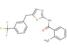 2-methyl-N-{5-[3-(trifluoromethyl)benzyl]-1,3-thiazol-2-yl}benzamide