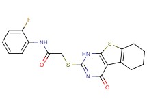N-(2-fluorophenyl)-2-[(4-oxo-1,4,5,6,7,8-hexahydro[1]benzothieno[2,3-d]pyrimidin-2-yl)thio]acetamide