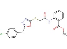 methyl 2-[({[5-(4-chlorobenzyl)-1,3,4-oxadiazol-2-yl]thio}acetyl)amino]benzoate