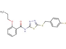 N-{5-[(4-fluorobenzyl)thio]-1,3,4-thiadiazol-2-yl}-2-propoxybenzamide