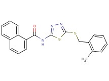 N-{5-[(2-methylbenzyl)thio]-1,3,4-thiadiazol-2-yl}-1-naphthamide