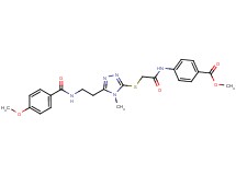 methyl 4-({[(5-{2-[(4-methoxybenzoyl)amino]ethyl}-4-methyl-4H-1,2,4-triazol-3-yl)thio]acetyl}amino)benzoate