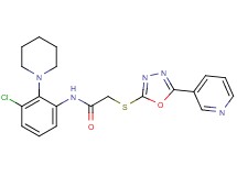 N-[3-chloro-2-(1-piperidinyl)phenyl]-2-{[5-(3-pyridinyl)-1,3,4-oxadiazol-2-yl]thio}acetamide
