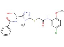 N-{1-[5-({2-[(5-chloro-2-methoxyphenyl)amino]-2-oxoethyl}thio)-4-methyl-4H-1,2,4-triazol-3-yl]-2-hydroxyethyl}benzamide