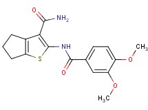 2-[(3,4-dimethoxybenzoyl)amino]-5,6-dihydro-4H-cyclopenta[b]thiophene-3-carboxamide