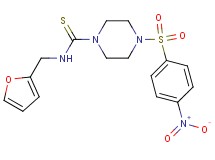 N-(2-furylmethyl)-4-[(4-nitrophenyl)sulfonyl]-1-piperazinecarbothioamide