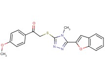 2-{[5-(1-benzofuran-2-yl)-4-methyl-4H-1,2,4-triazol-3-yl]thio}-1-(4-methoxyphenyl)ethanone