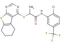 N-[2-chloro-5-(trifluoromethyl)phenyl]-2-(5,6,7,8-tetrahydro[1]benzothieno[2,3-d]pyrimidin-4-ylthio)propanamide