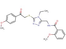 N-[(4-ethyl-5-{[2-(4-methoxyphenyl)-2-oxoethyl]thio}-4H-1,2,4-triazol-3-yl)methyl]-2-methoxybenzamide